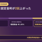 令和8年4月1日の一律プラス0.25%、9月30日までの保証申込で開業資金が年1.65%、10月1日以降の保証申込で年1.9%という3段を1本のバーで並べ、基準日は大阪信用保証協会へ保証申込を行った日であると示したアイキャッチ